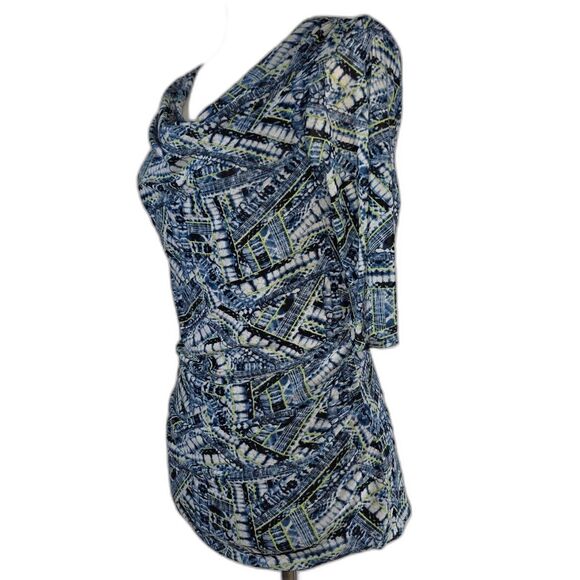 Cable & Gauge Geometric Layered 3/4 Sleeve Top Size Medium - Picture 2 of 6